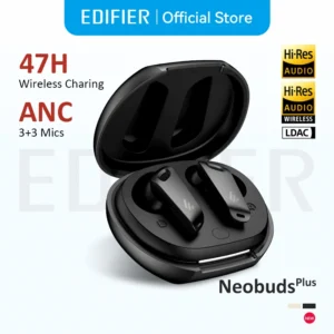 Edifier NeoBuds Plus True Wireless Earbuds Hybrid ANC -48dB Bluetooth V5.4 Hi-Res LDAC LHDC5.0 IP54 Spatial Sound 47H Playtime