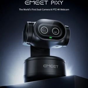 4K Webcam EMEET PIXY Dual-Camera AI Tracking Video Camera for Live Streaming With Sony Sensor Gesture Control Autofocus 3 Mics